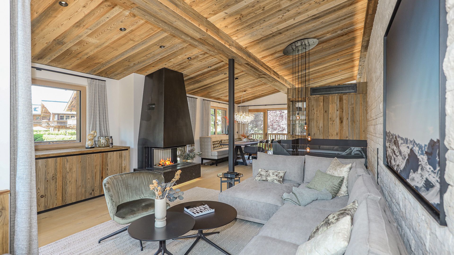 Neubauchalet am Sonnberg mit Blick auf den Hahnenkamm