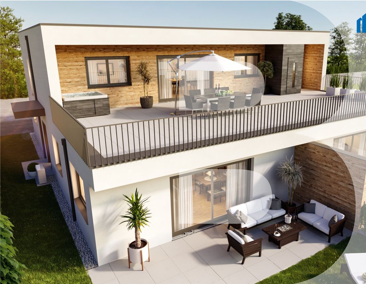 Bergpanorama | exklusives Penthouse | belagsfertig