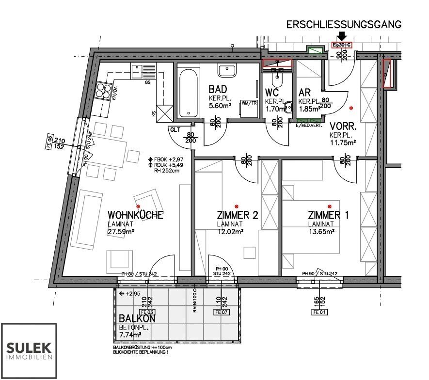 Wohnung – Eisenstadt, Katastralgemeinde Eisenstadt - Ansicht 2