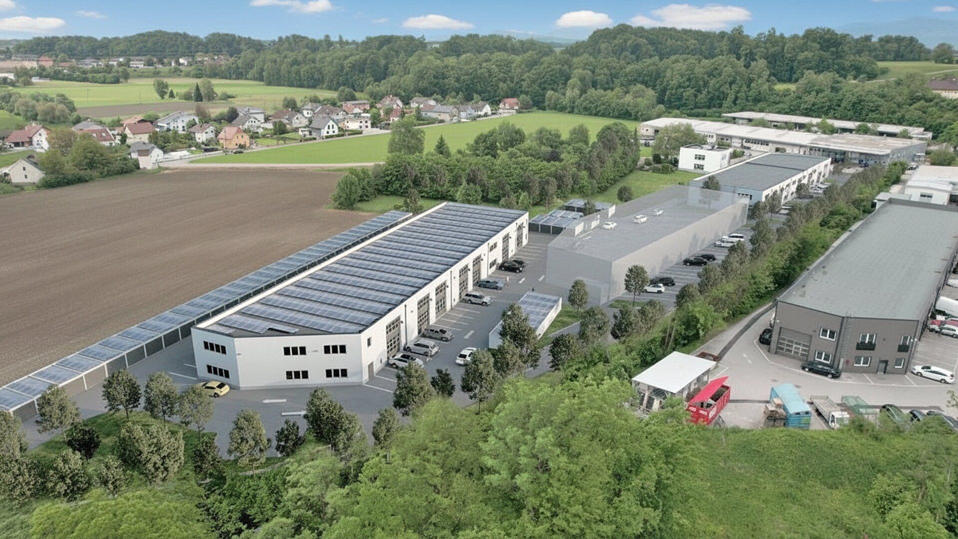 Betriebs-/Produktions- oder Lagerhallen mit Flächen von 59 - 175 m² im Gewerbepark Rüstorf / Schwanenstadt zu verkaufen / vermieten (Top 01c) - Ansicht 4
