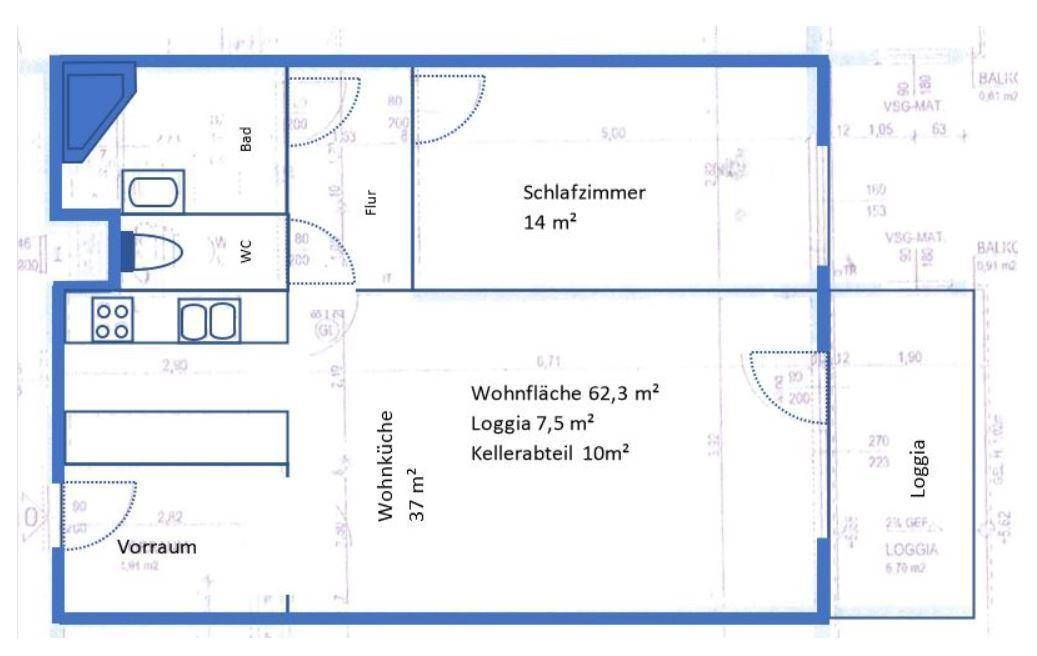 Ruhige Wohnung in unmittelbarer Nähe zum Erholungsgebiet Laaer Wald