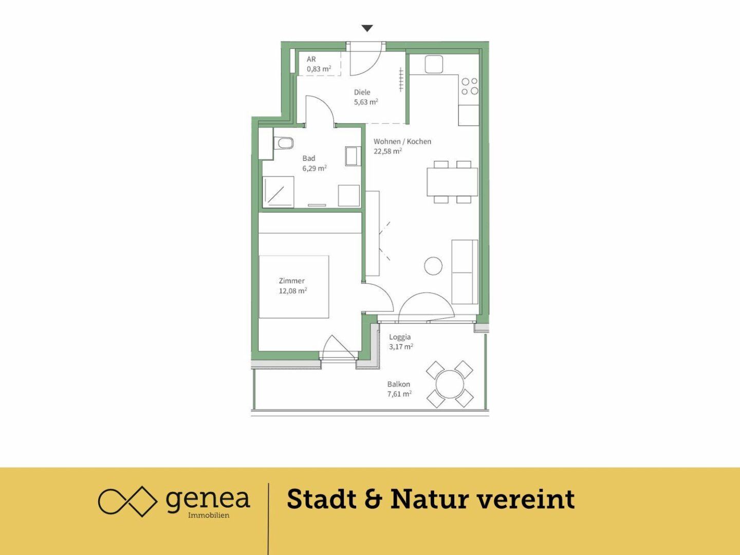 Wohnung – Graz, Jakomini Verde, Jakomini - Ansicht 2