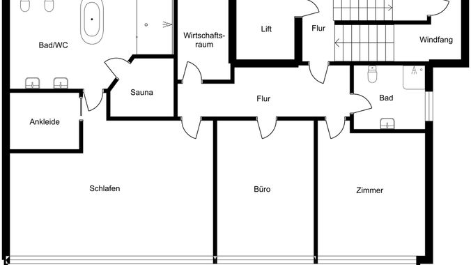 Grundrissplan ohne Maßstab OG