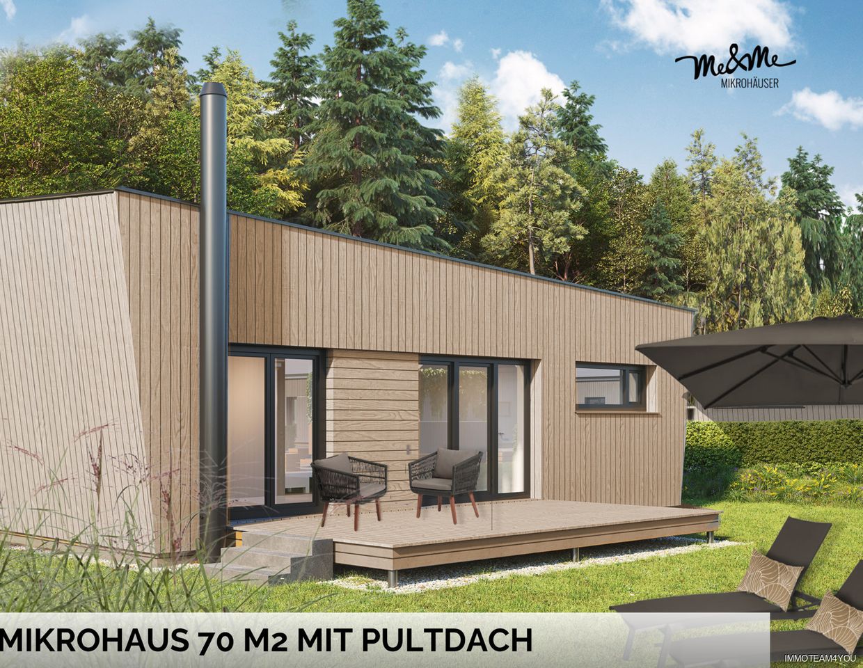 Dein ME & ME Mikrohaus 70 m2 mit 3 Zimmer Weniger ist mehr! Made in Austria!
