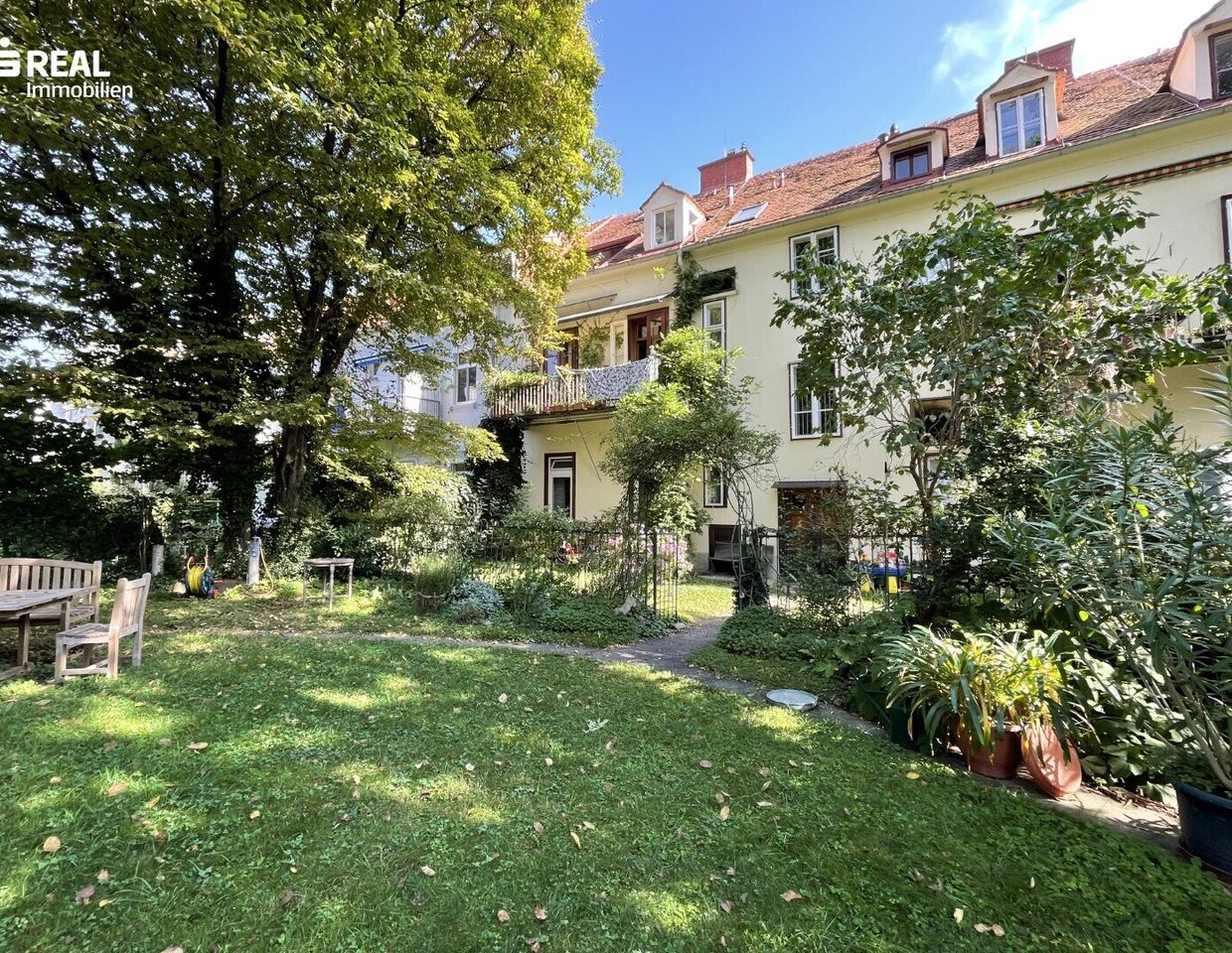 Top-Lage Geidorf/3-Zimmer-Altbauwohnung mit Traumgarten im Innenhof
