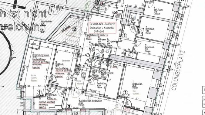 1100 Wien, Columbusplatz 1 Plan 1OG