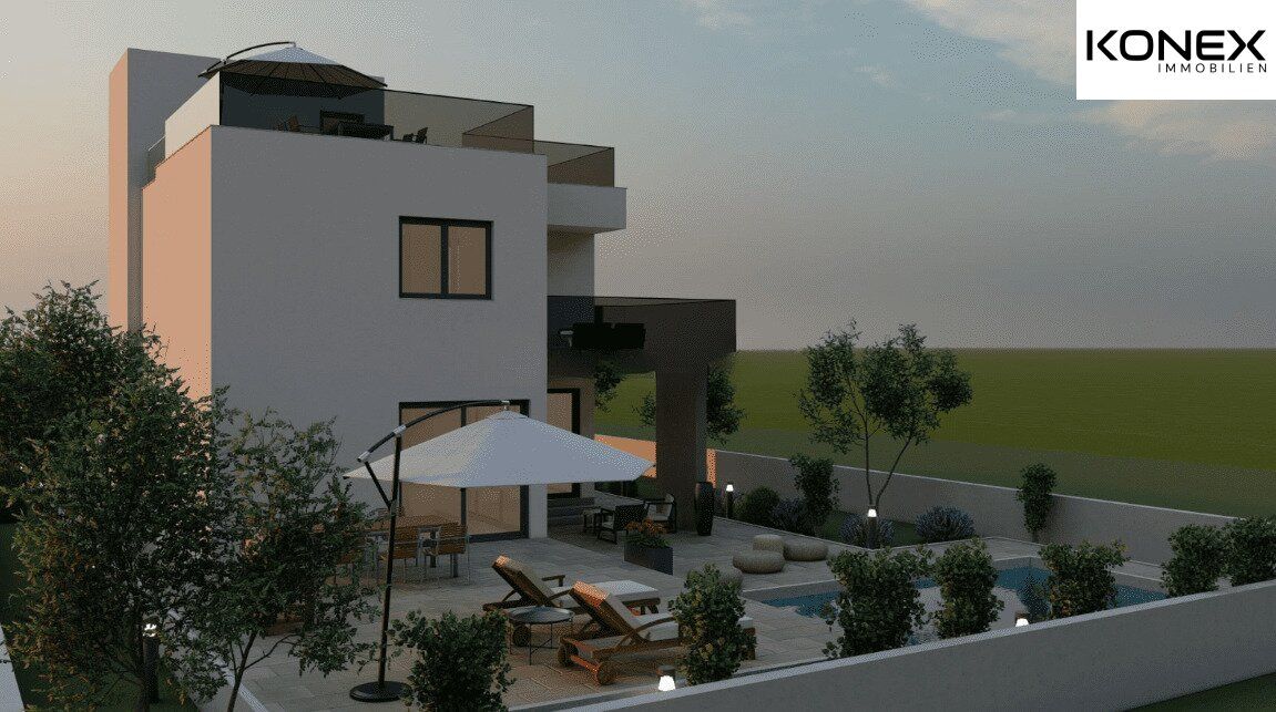 HRV - Exklusive Villa mit im Bau befindlichem Swimmingpool in Poljica Brig, nahe Zadar, zum Verkauf! - Vista 3