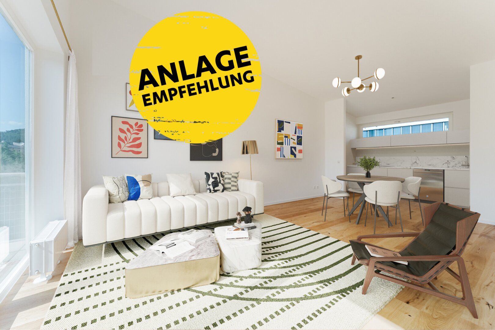 LICHTDURCHFLUTETE DACHGESCHOSSWOHNUNG MIT TIEFGARAGENSTELLPLATZ IM STADTTEIL MORZG