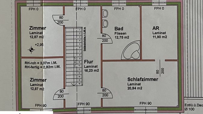 Plan Obergeschoss
