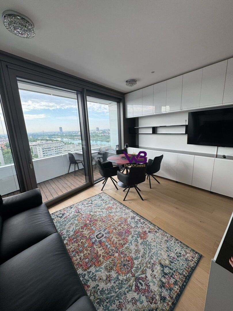 1 Zimmer Mietwohnung mit 6m² Balkon- DANUBE FLATS -13. Stockwerk-Exklusives Wohnen im höchsten Wohnturm Wiens!