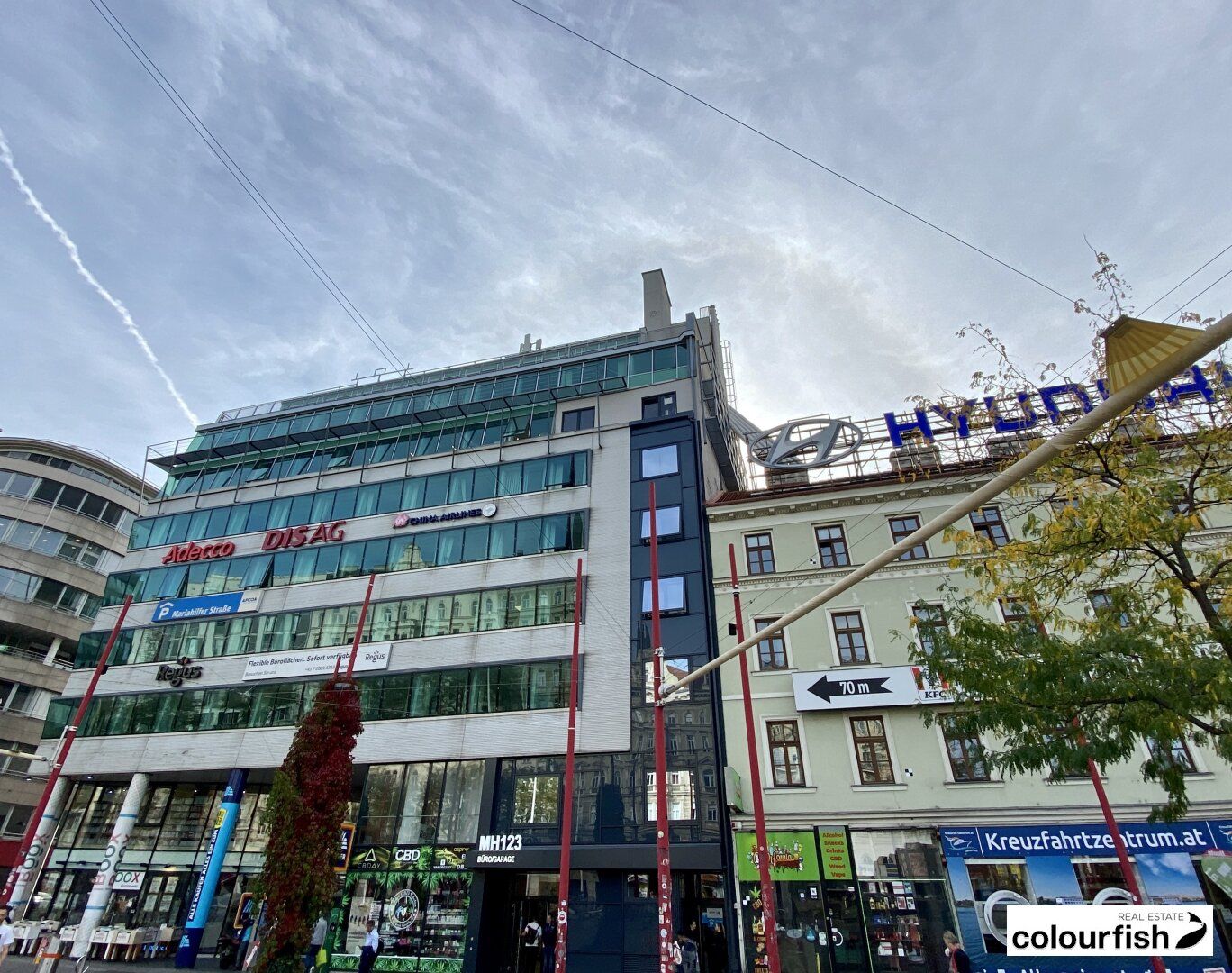 Flexibles Terrassen-Neubaubüro beim Westbahnhof nach Sanierung