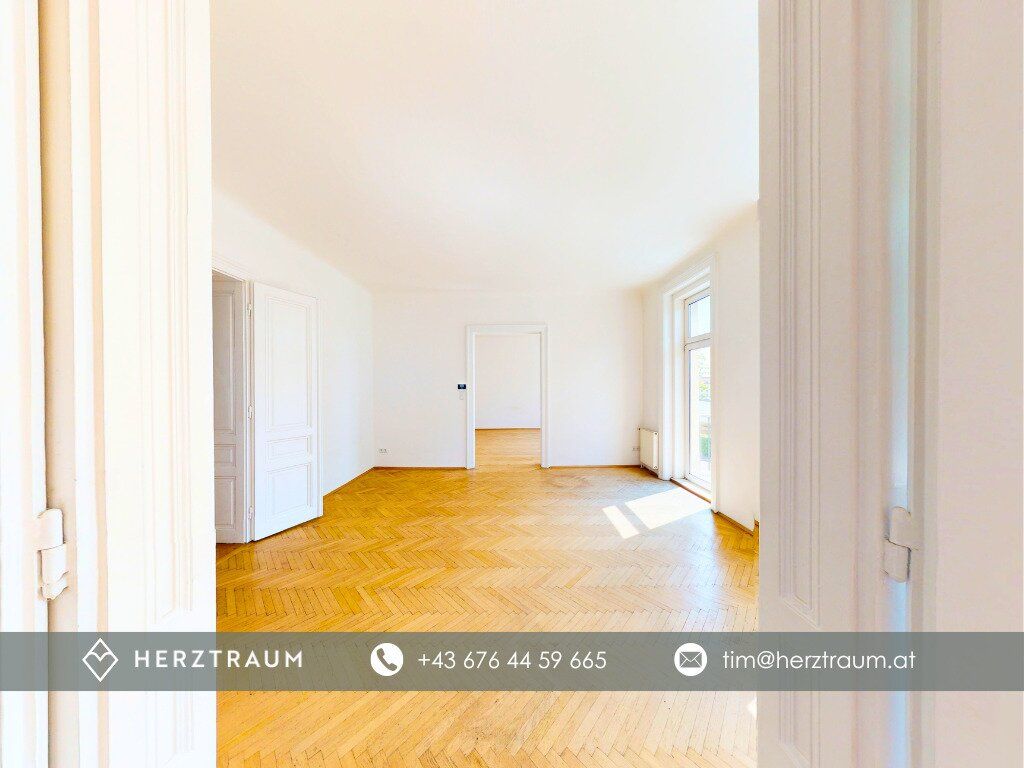 Altbaujuwel mit 117 m² & Süd-Balkon - Helle, ruhige Wohnung mit Weitblick in Döbling