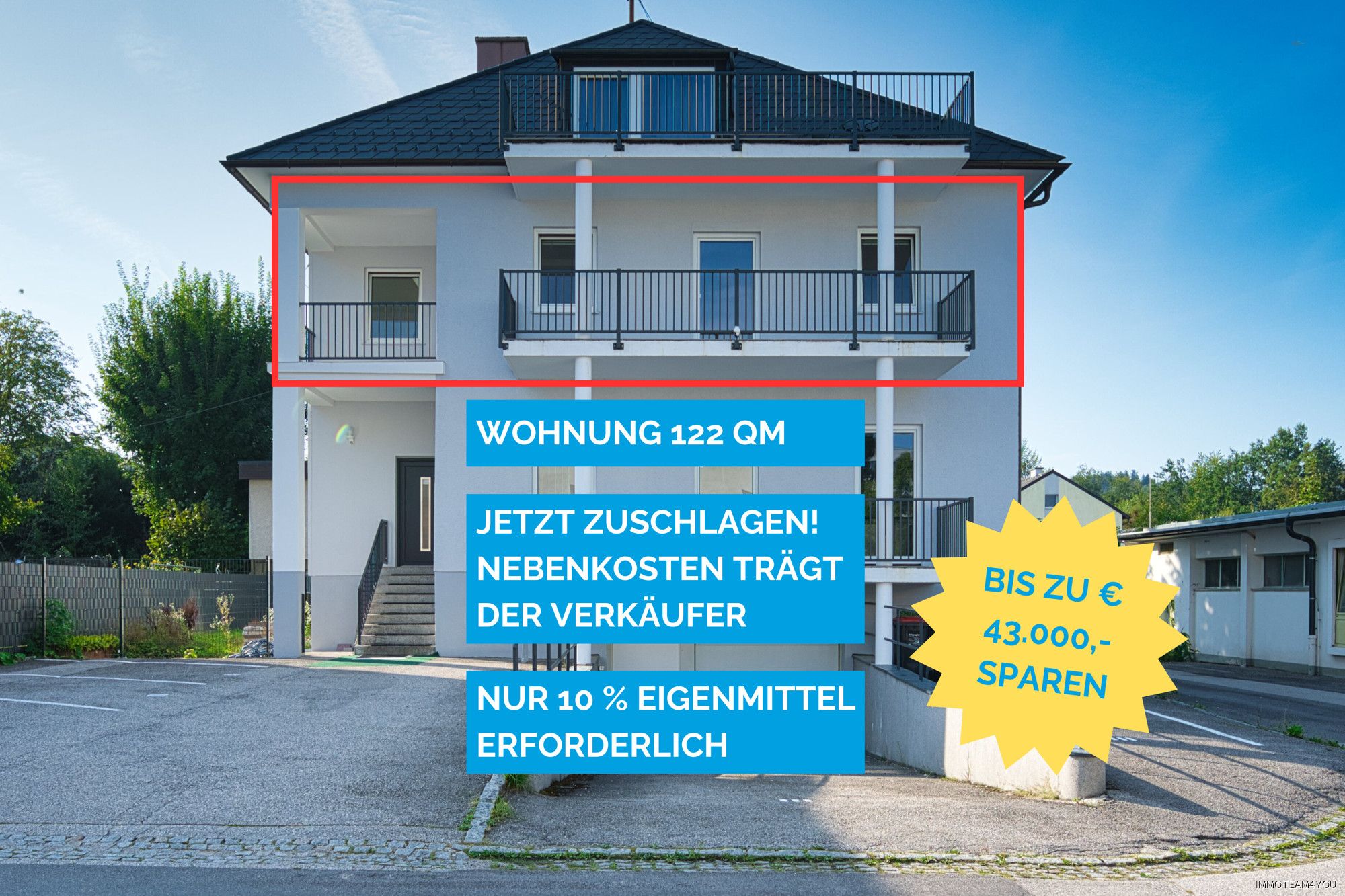 Leistbare Wohnung mit Garten. Zwei Stellplätze inklusive. Nebenkosten übernimmt Verkäufer.