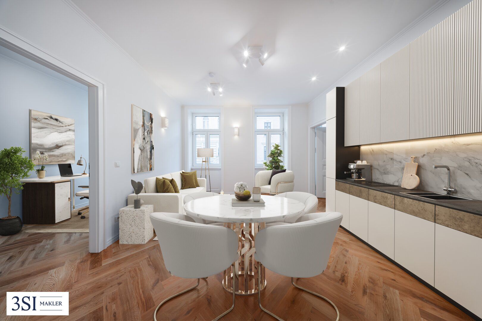 Helle 3-Zimmer-Wohnung mit durchdachter Raumaufteilung