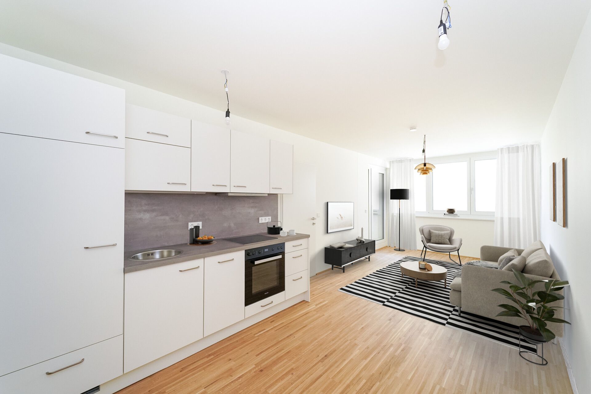 Sonnige 3-Zimmer-Wohnung mit Balkon - Erstbezug - zu mieten in 1020 Wien