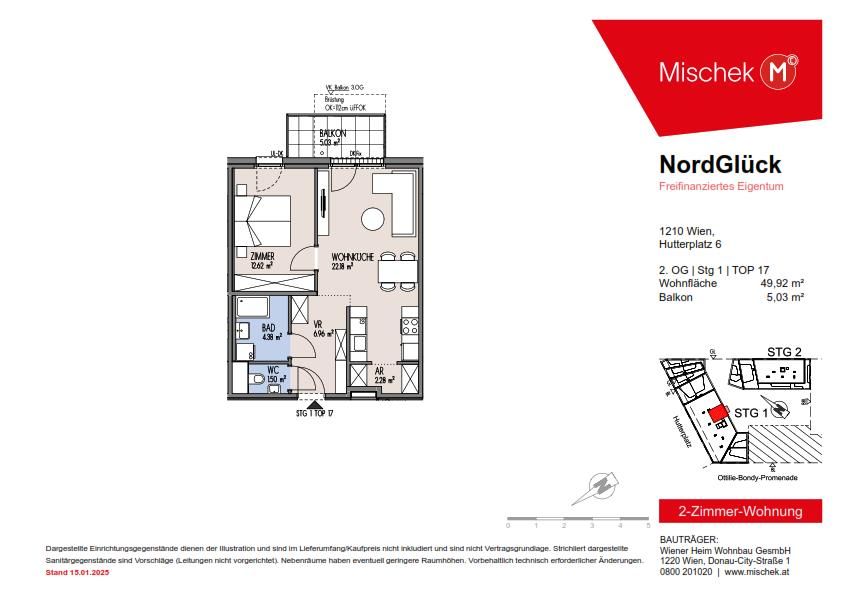 Erstbezug & provisionsfrei! 2-Zimmer-Wohnung mit Balkon in Top-Lage