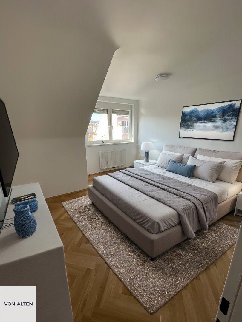 Befristet vermietet: Dachgeschosswohnung mit 2 Zimmern und 13 m²  Terrasse