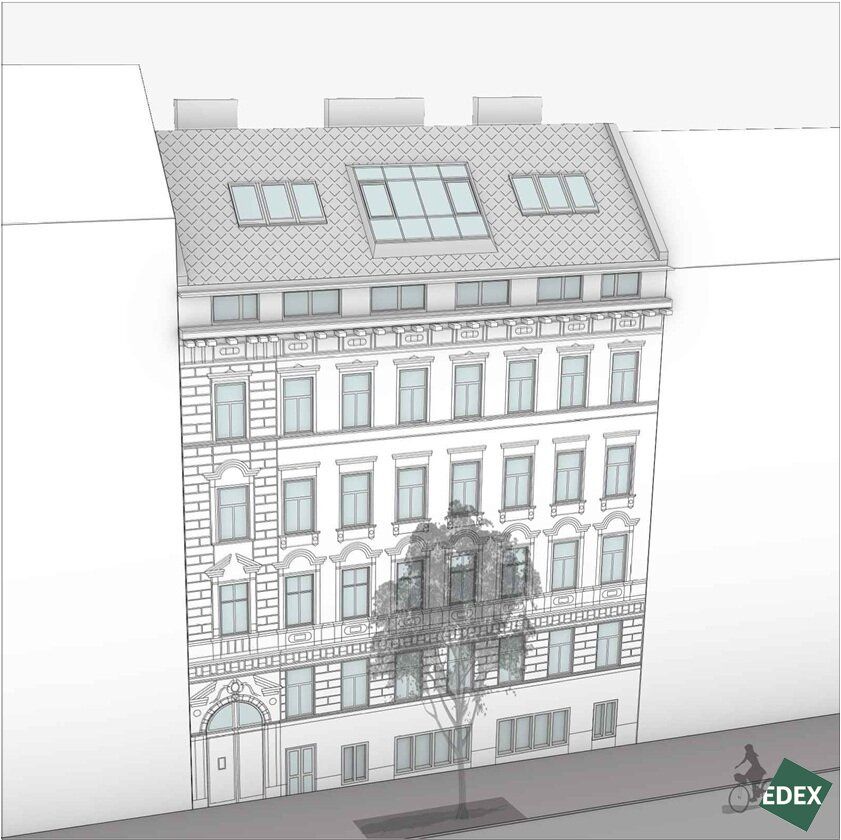 Baubewilligter DG-Ausbau im 7. Bezirk | 4 Wohnungen | Erzielbare gewichtete Fläche ca. 344 m²