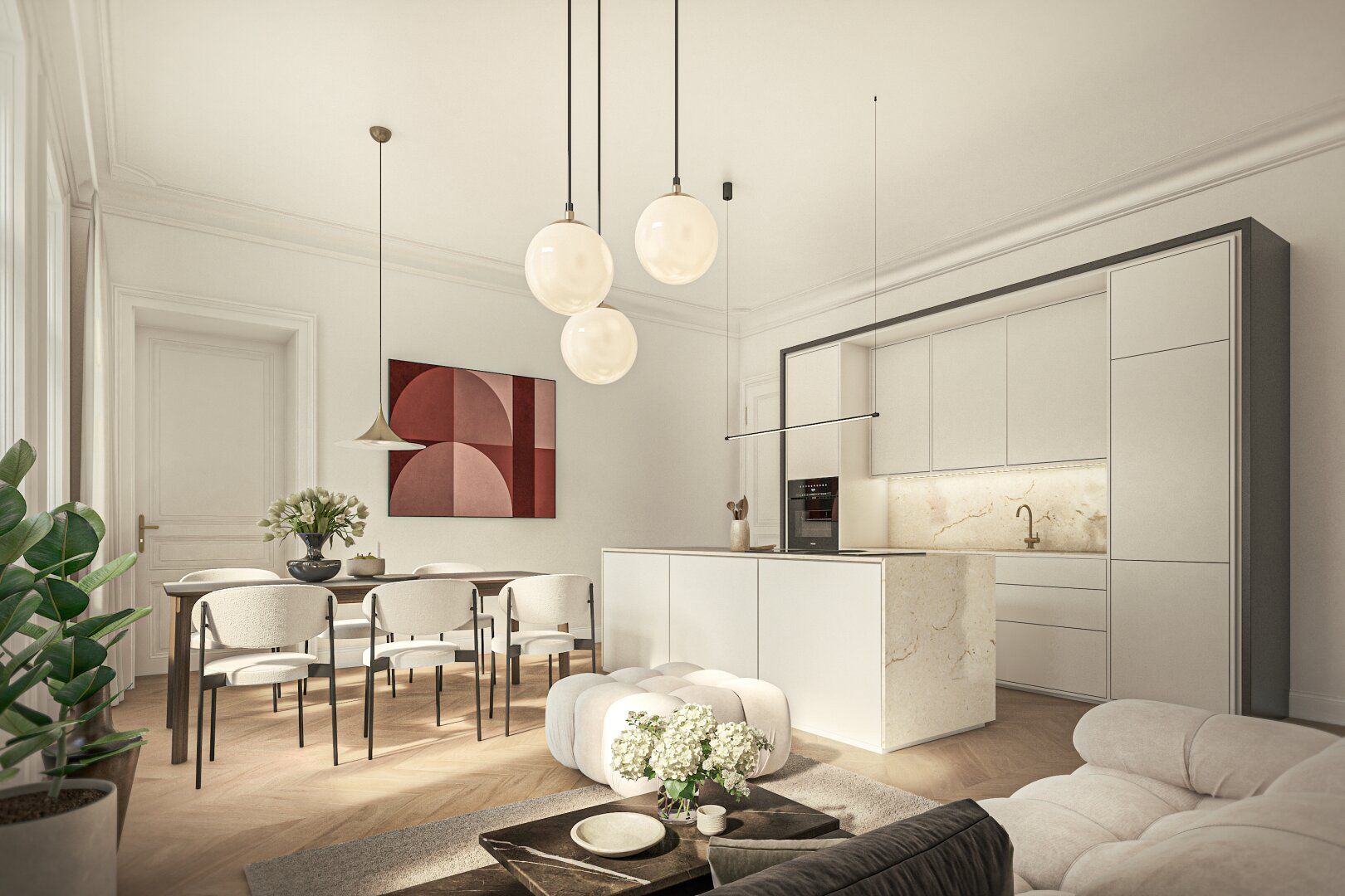 Stilvolle 3-Zimmer-Wohnung im klassischem Wiener Flair - ANDEA Parkside Residences