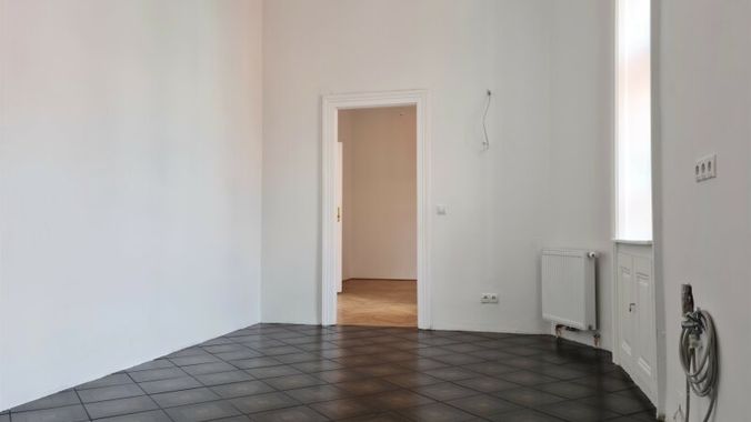 Küche mit Blick in Eingangsbereich