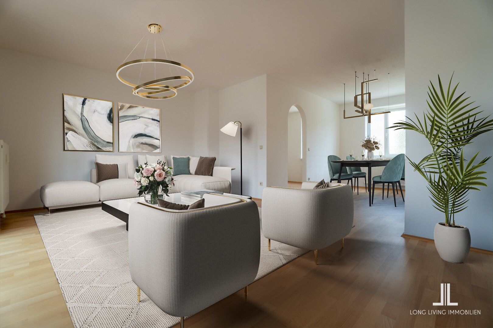 Wunderschöne Wohnung im ersten Obergeschoss mit Terrasse und verbauter Loggia!