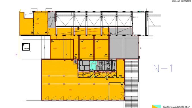 1030 Wien, Thomas-Klestil-Platz 3 N-1 ca. 390,51 m² + 322,01 m² Lager