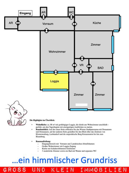 Wahnsinns Aussicht - Zentrum Korneuburg - 4 Zimmer Wohnung mit Traum Loggia