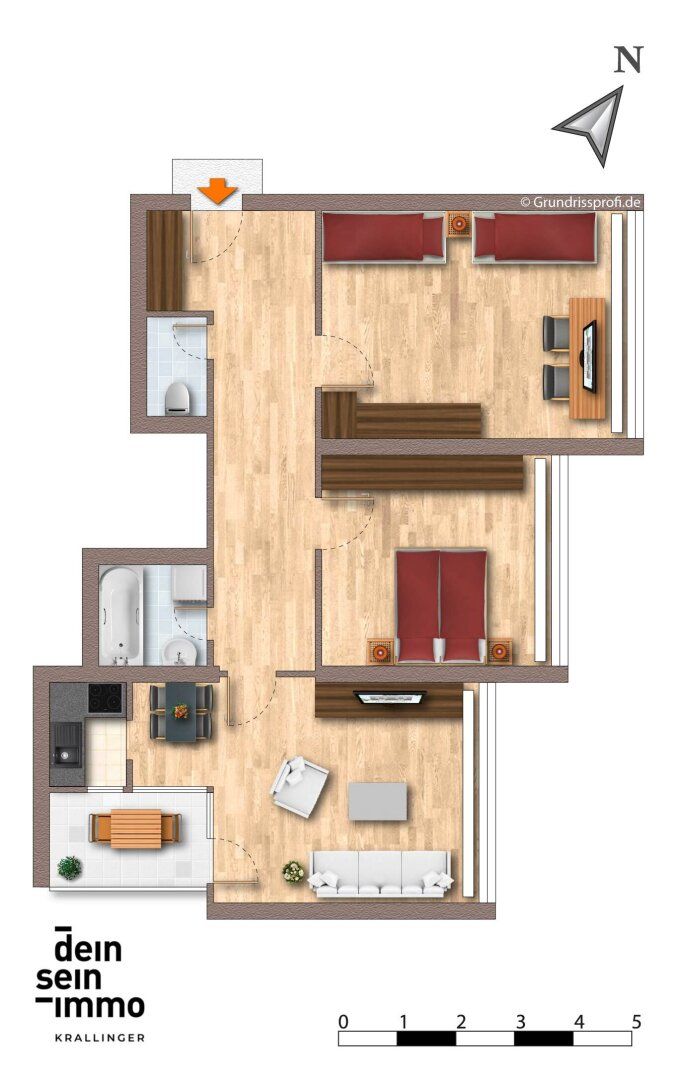 Jetzt zugreifen! Optimale 3 Zimmerwohnung mit Sonnenloggia