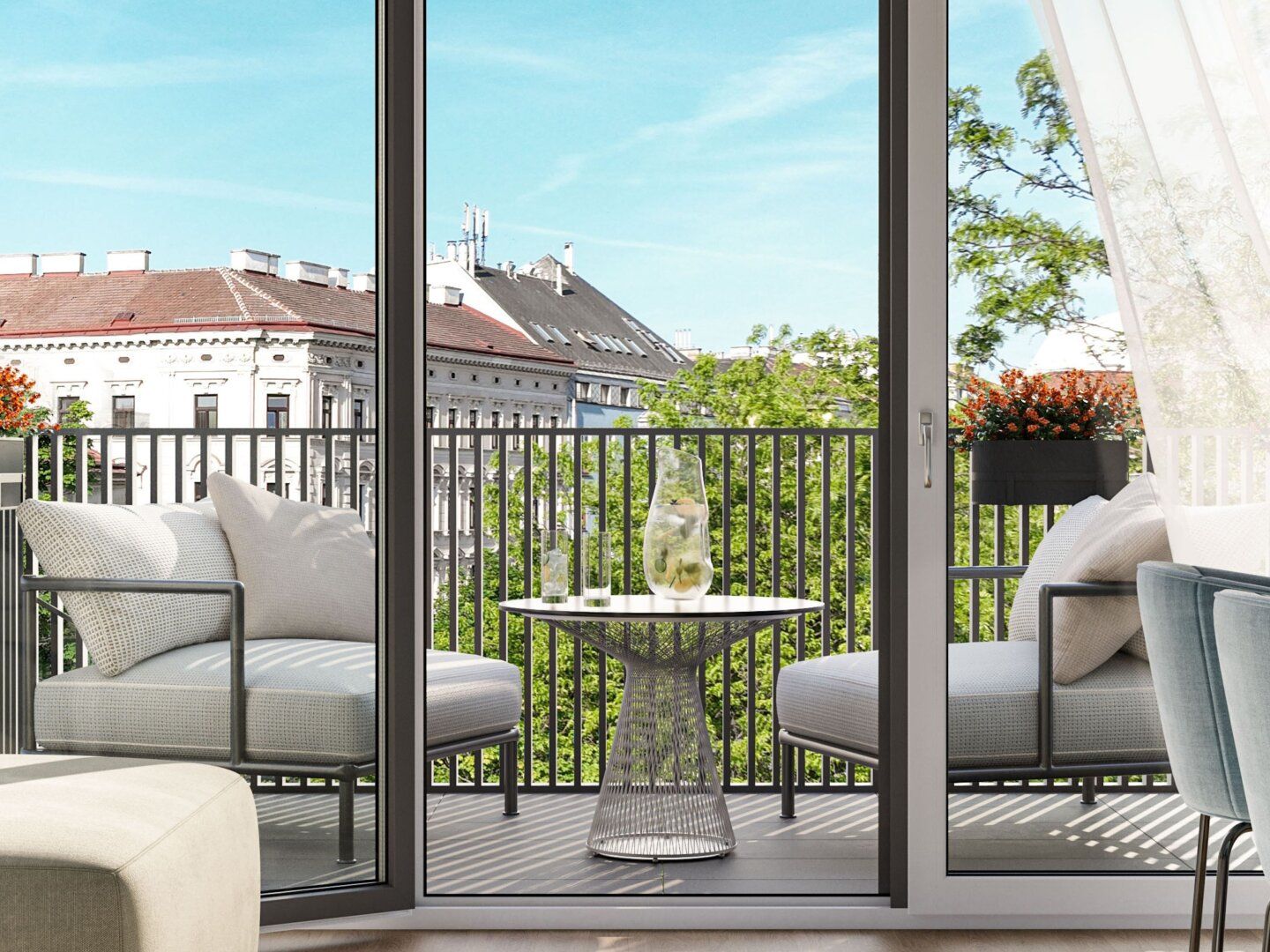 THE ARIK - Urbaner Dachgeschoss Wohntraum mit Panorama - 4 Zimmer zur Parkseite - Ansicht 3