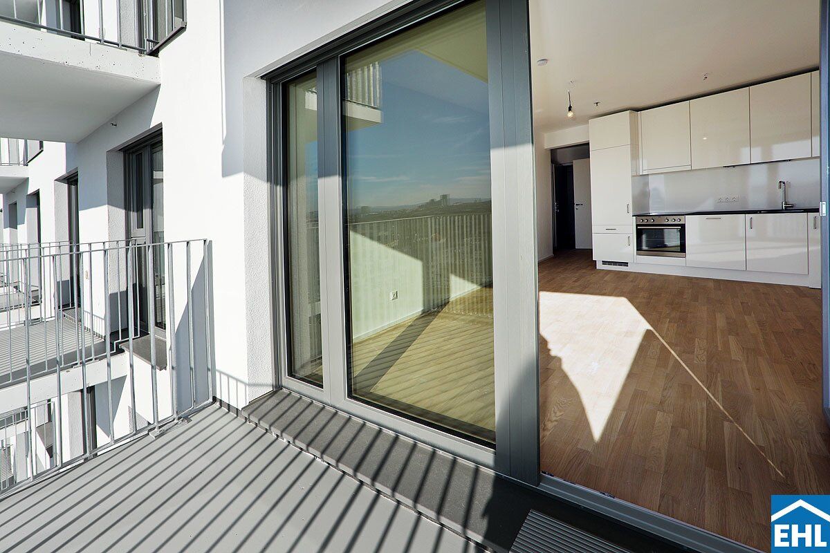 Sonnwendviertel: 1-Zimmer-Wohnung mit Balkon im 3. OG - Fitnessraum, Co-Working & Rooftop-Terrasse inklusive!