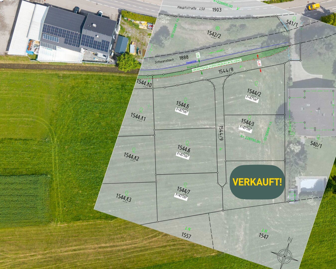 Sonnige Grundstücke in Bludesch jetzt verfügbar: Ihr Traumhaus auf 471m² wartet! - Ansicht 2