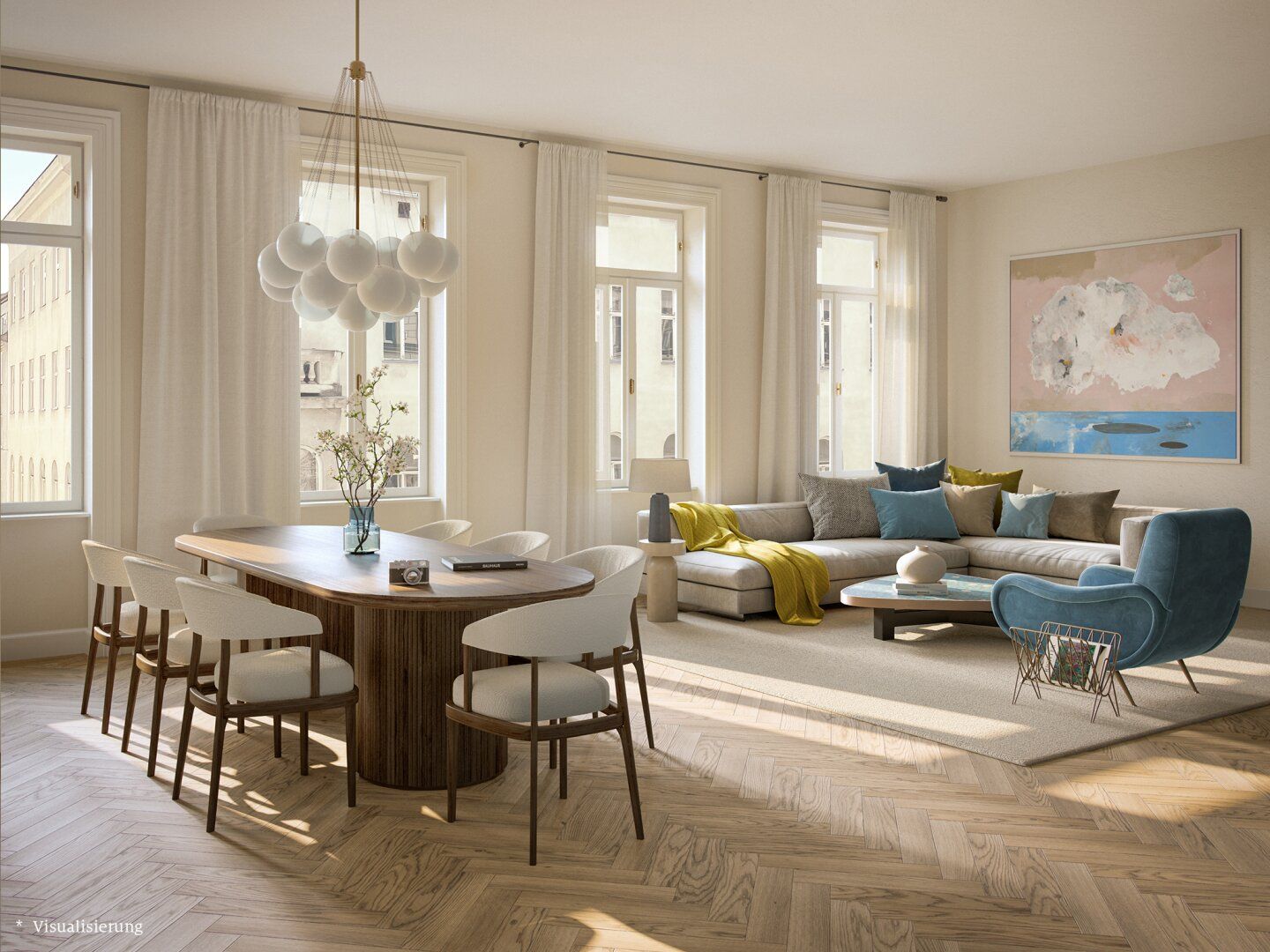 EXKLUSIVE ERSTBEZUG: MODERNE 3-ZIMMER WOHNUNG MIT 145M², BALKON, LOGGIA & TERRASSE IN 1A LAGE!