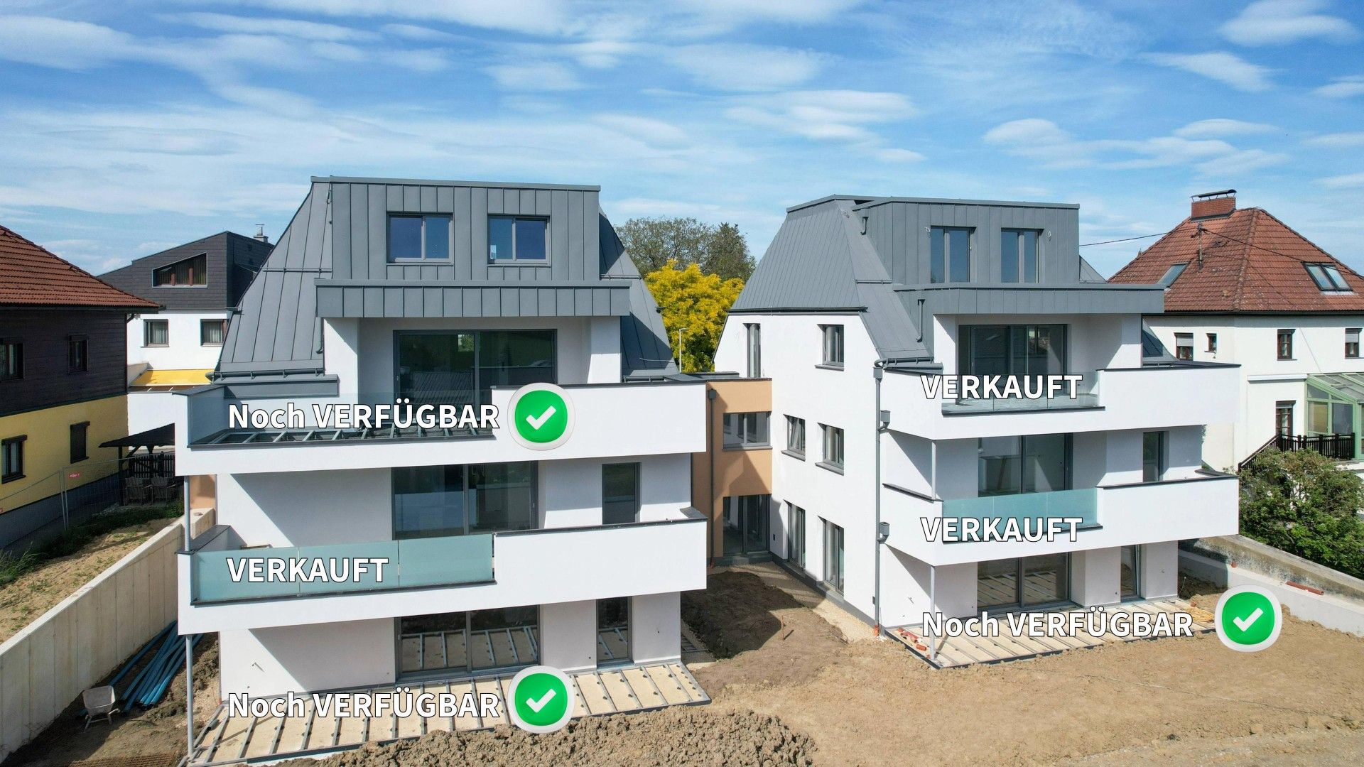 LINZ / FROSCHBERG: RASCHER BAUFORTSCHRITT - EIGENTUMSWOHNUNG ca. 97,30 m² Wohnfläche, 4 Zimmer + Balkon, inkl. Carportstellplatz