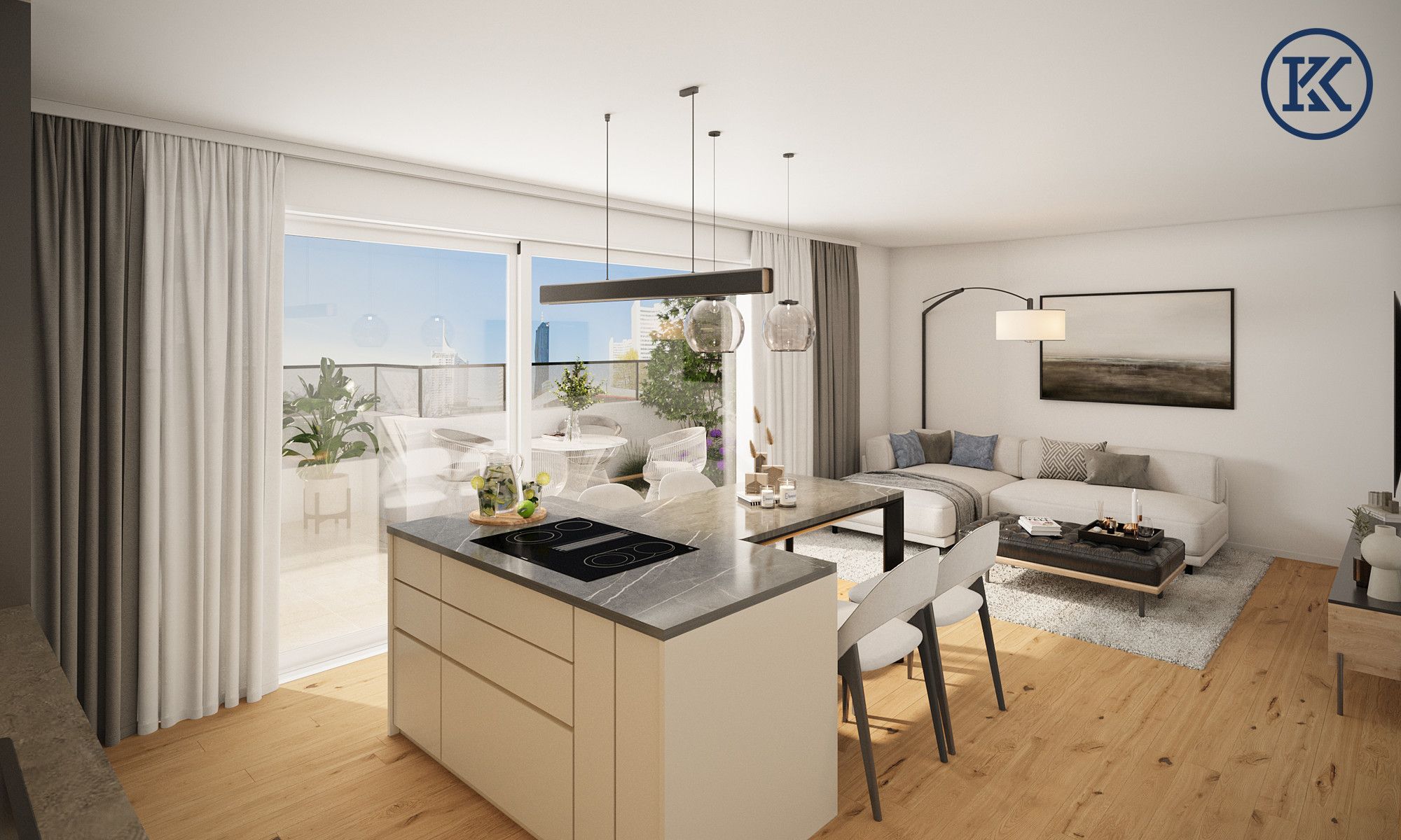 Dachgeschosswohnung in Top Lage, nahe Uno City