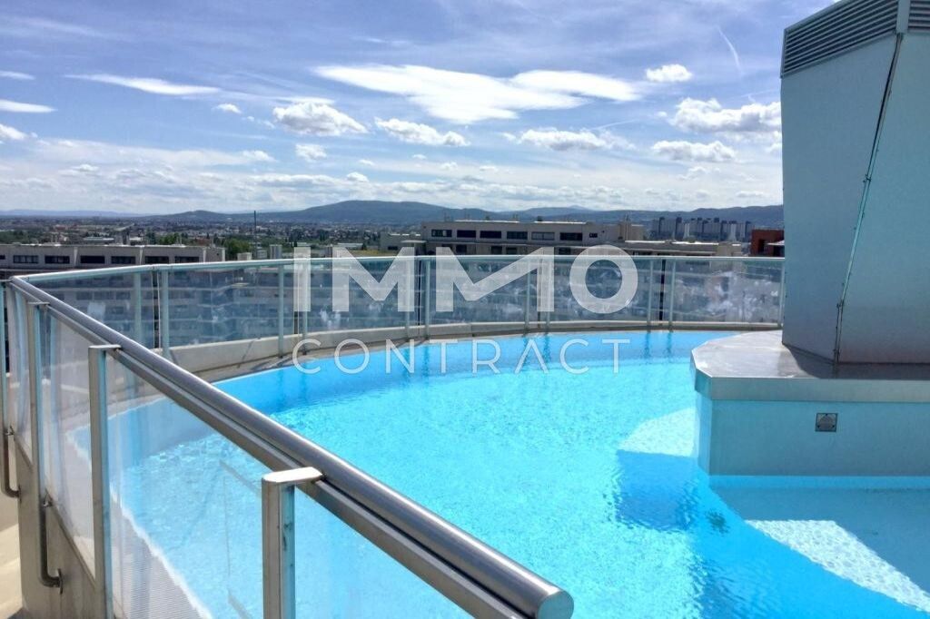 Voll möblierte 3 Zimmer Wohnung mit Loggia, Pool, Sauna, Terrasse und Fitnessstudio am Wienerberg!