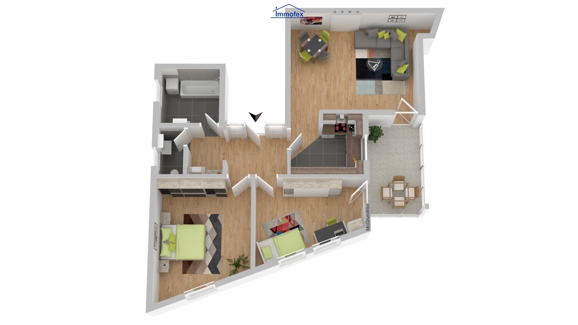 Gepflegte, helle Wohnung mit viel Platz