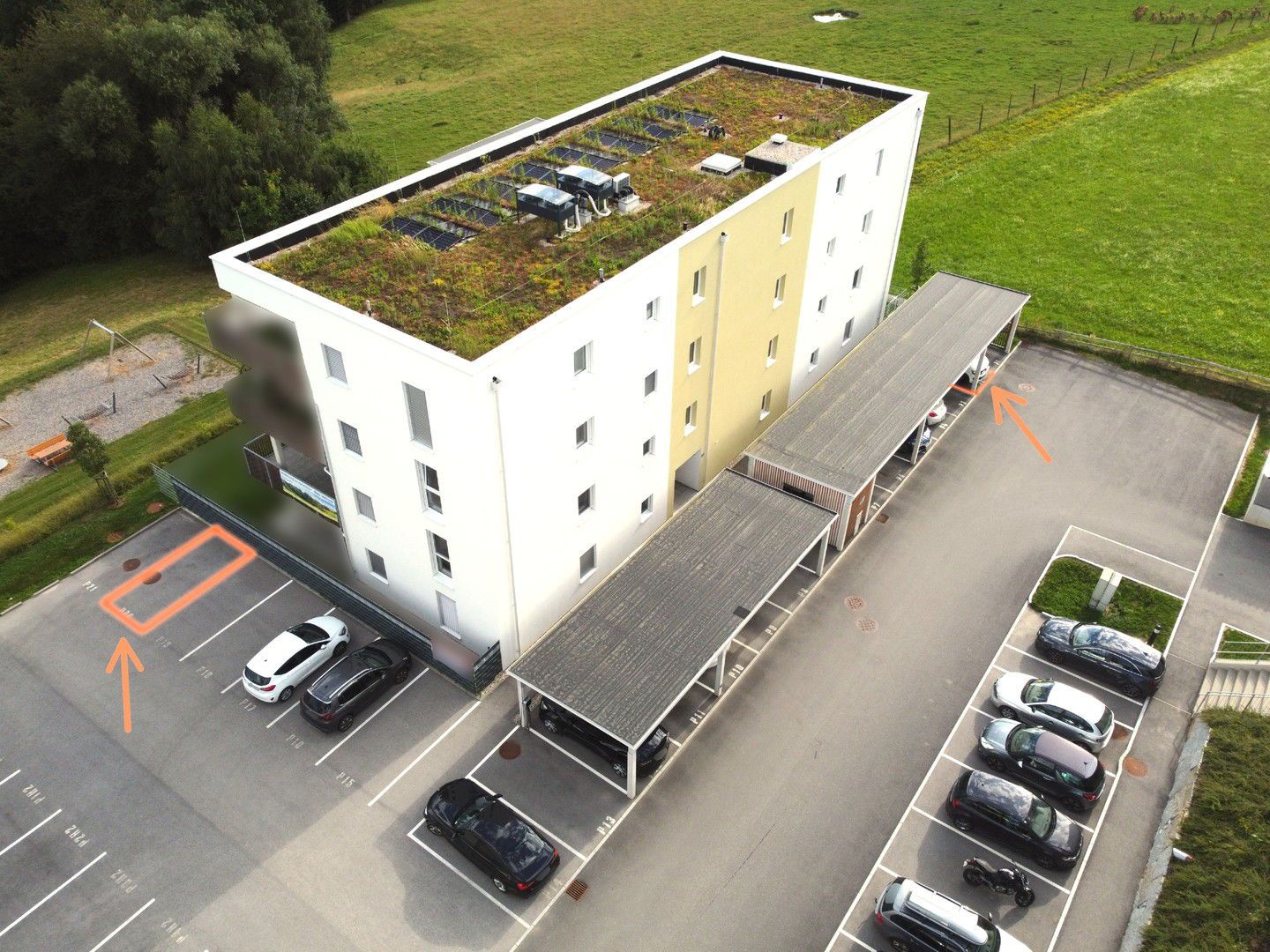 Erste Reihe Fußfrei 92m² 4-Zi-Wohnung + 22m² Traumterrasse mit unverbaubarem Ausblick ins Grüne