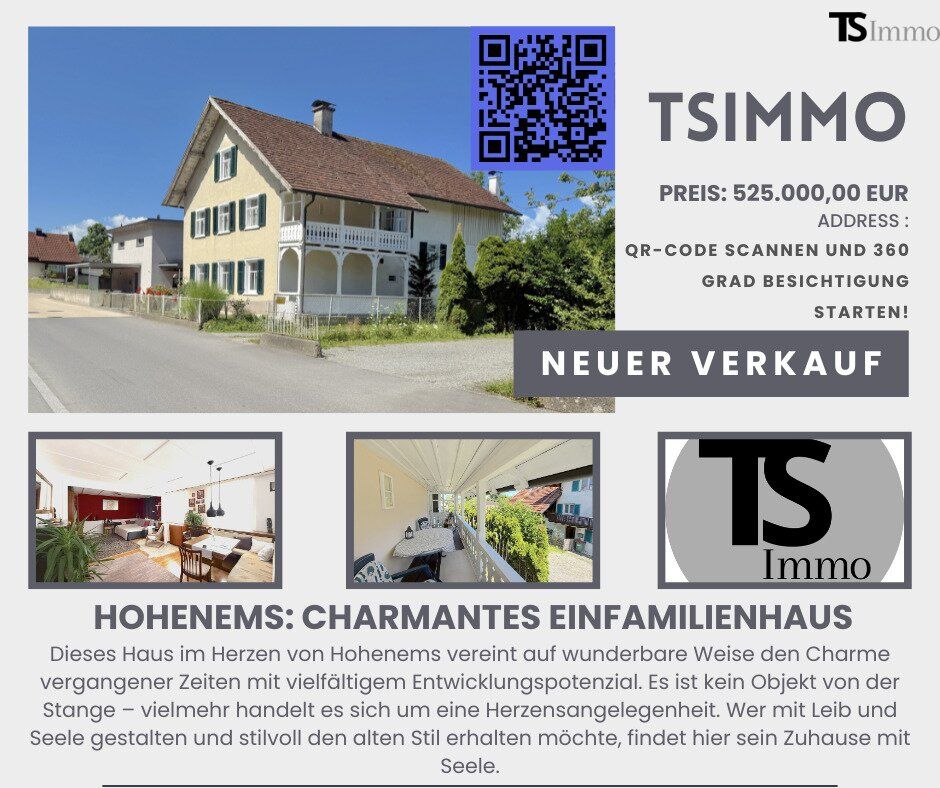 Hohenems: Charmantes Einfamilienhaus mit ca. 160m2 Wohnfläche