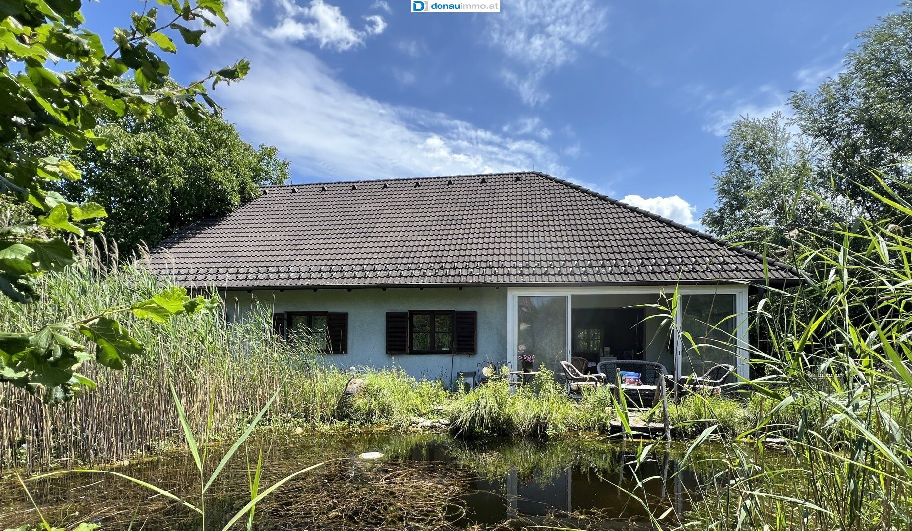 1220 Wien - Zwei Häuser auf 1486 m² Grundstück mit Badebiotop - Idylle & Abgeschiedenheit! Auch Teilung möglich!
