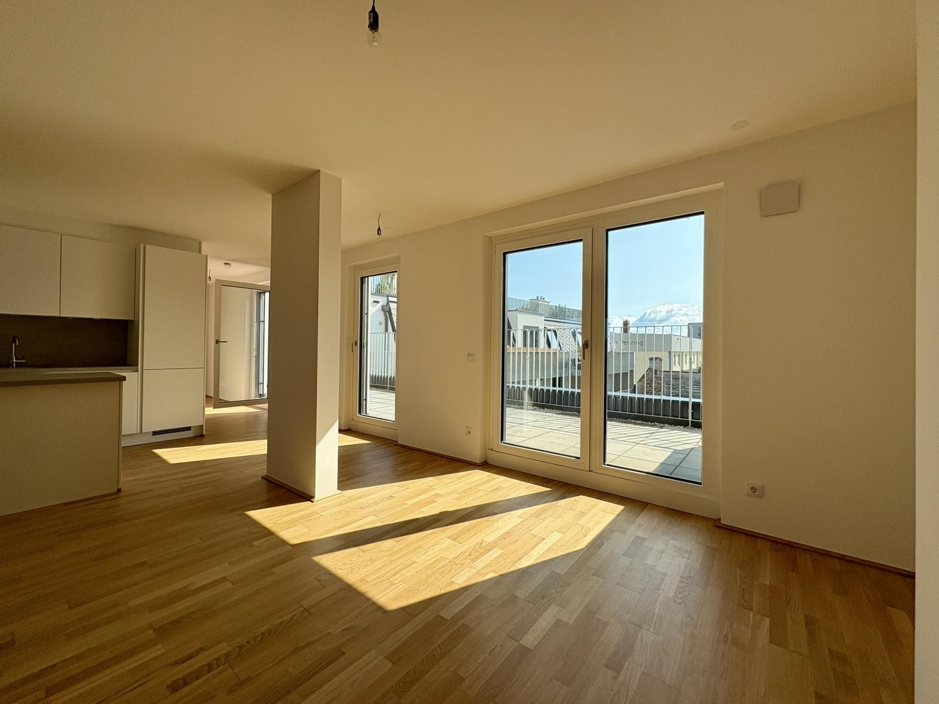 Lichtdurchflutete Dachwohnung mit offenem Wohn-Essbereich