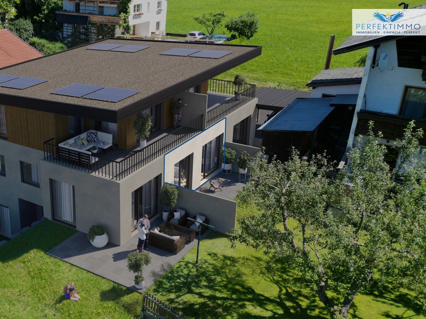Hochwertiger, sonniger Neubau: 2-Zimmer-Gartenwohnung Top W02