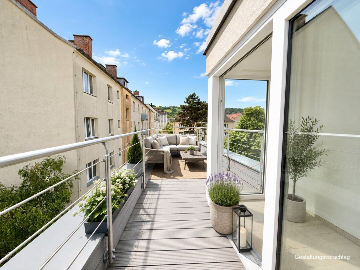 ZENTRUM KLOSTERNEUBURG - 3 ZIMMER - 77 m² gew. NFL - ca. 15 m² Dachterrasse - TOP AUSSTATTUNG