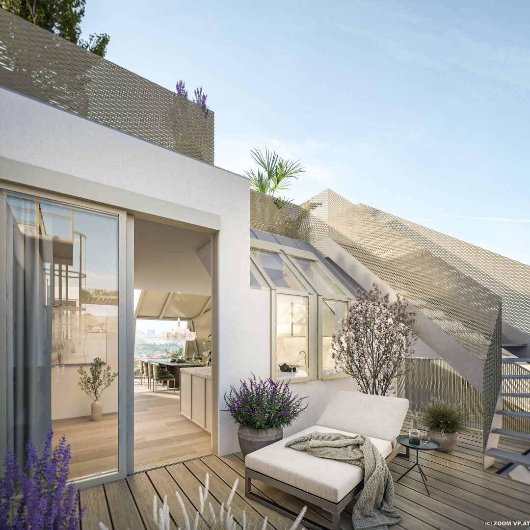MAISON 29 - L'art de vivre | Fantastischer Weitblick über den Prater I Großzügig angelegte Maisonette mit 2 Terrassen I Historisches Türmchen am Dach - Ansicht 3