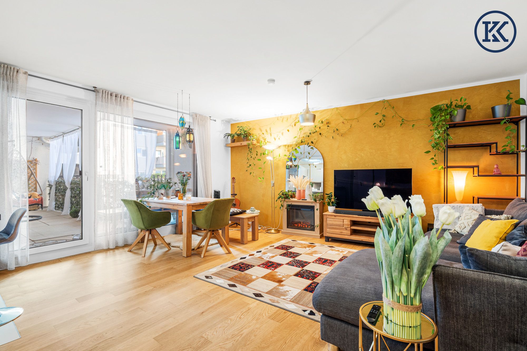Hofseitige 3-Zimmer-Wohnung mit 14 m² Loggia