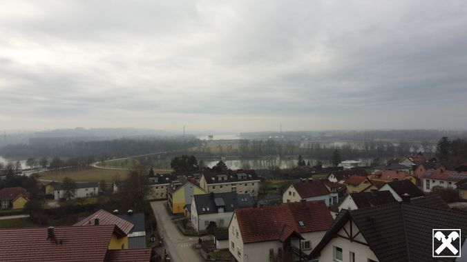 Blick gen Weg zur Donau Flugaufnahme