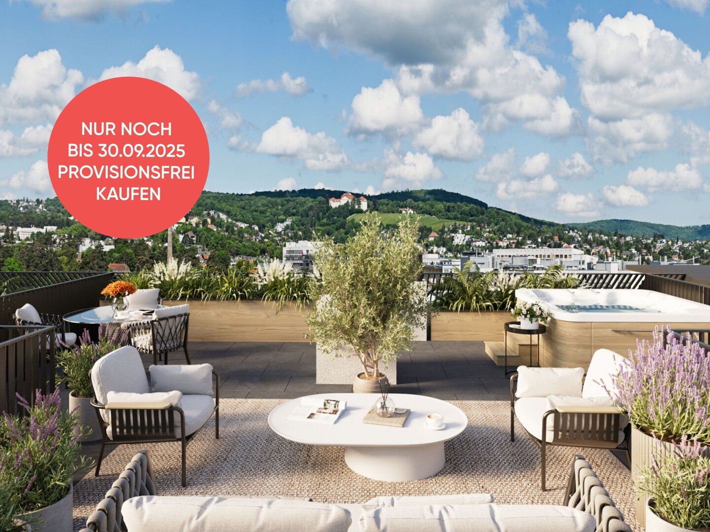 Weitblick trifft Eleganz - exklusives Penthouse im GRAND GARDEN mit 100 m² Dachterrasse | Jetzt provisionsfrei kaufen
