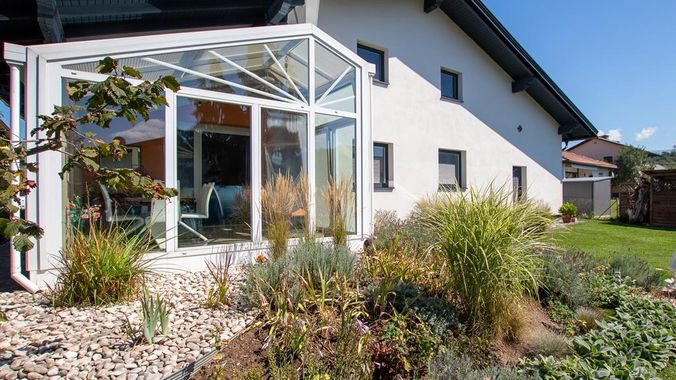 Haus mit Wintergarten