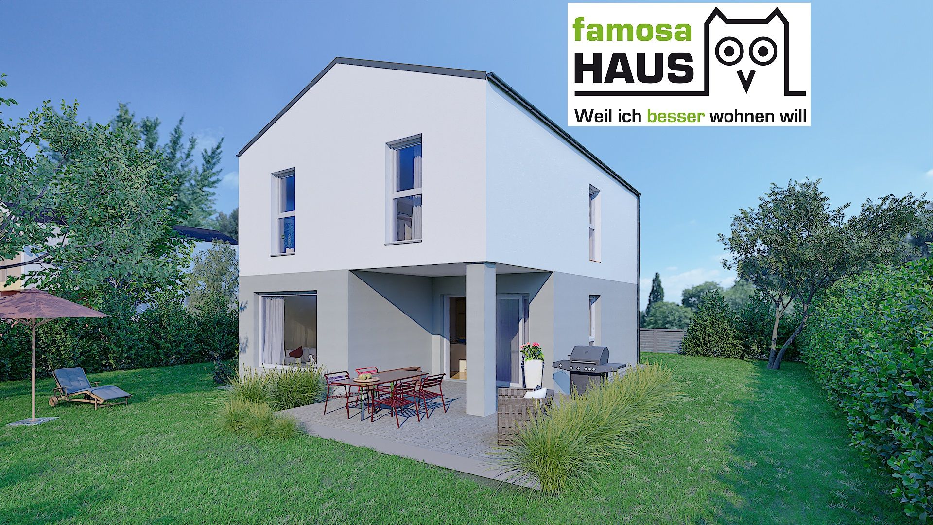 NEU: Famosa Terrazza Einzelhaus mit 117m² Wohnfläche, 28m² Terrasse und Eigengrund mit 2 Parkplätzen