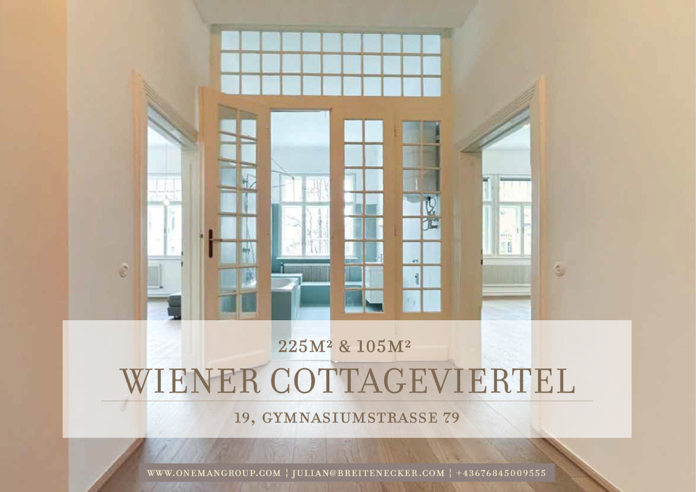 Renovierte Altbau-Wohnung (+ Büro) im Cottage gartenseitig - provisionsfrei