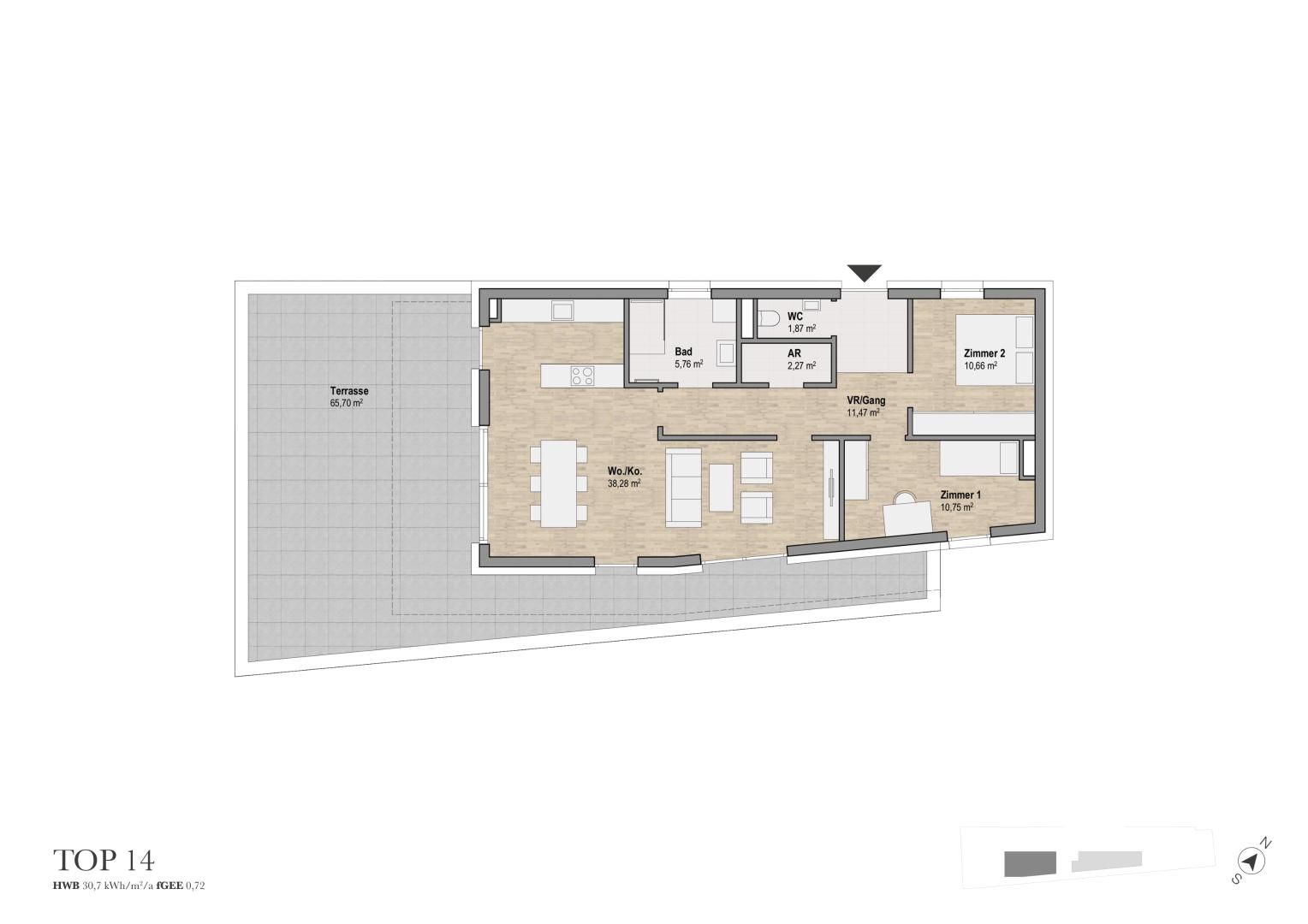 Wohnung – Graz, Charlottendorf, Geidorf - Ansicht 3